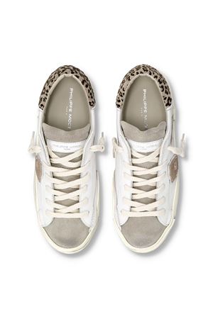 Sneakers Prsx Donna, Bianco Fango Stampa Animalier PHILIPPE MODEL | PRLDVL14.